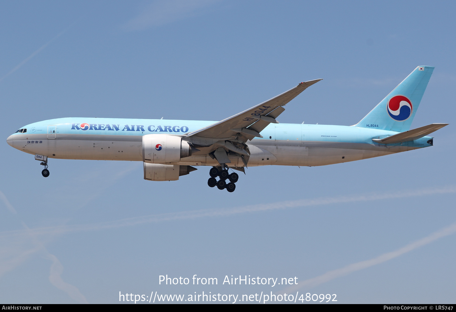 Aircraft Photo of HL8044 | Boeing 777-F | Korean Air Cargo | AirHistory.net #480992