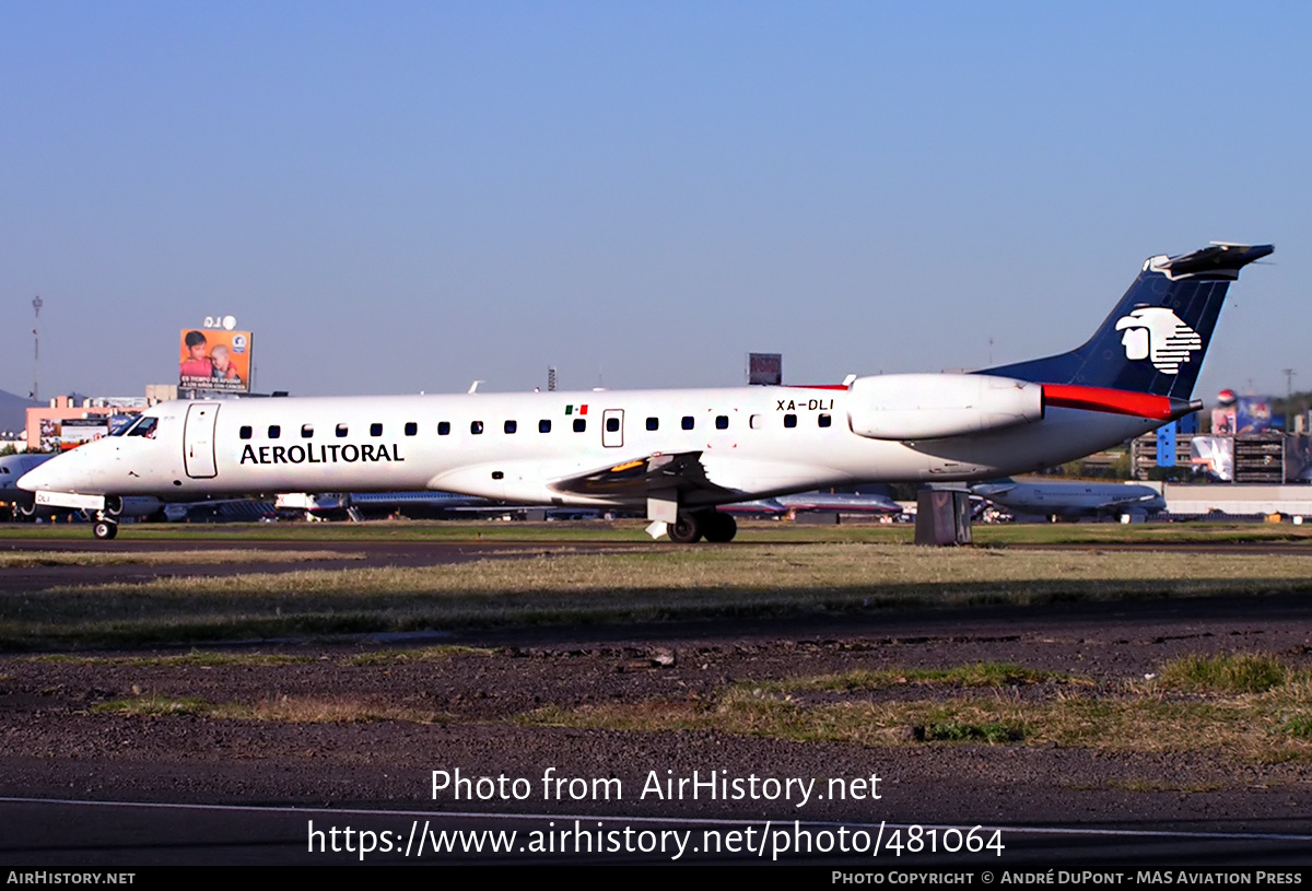 Aircraft Photo of XA-DLI | Embraer ERJ-145ER (EMB-145ER) | AeroLitoral | AirHistory.net #481064