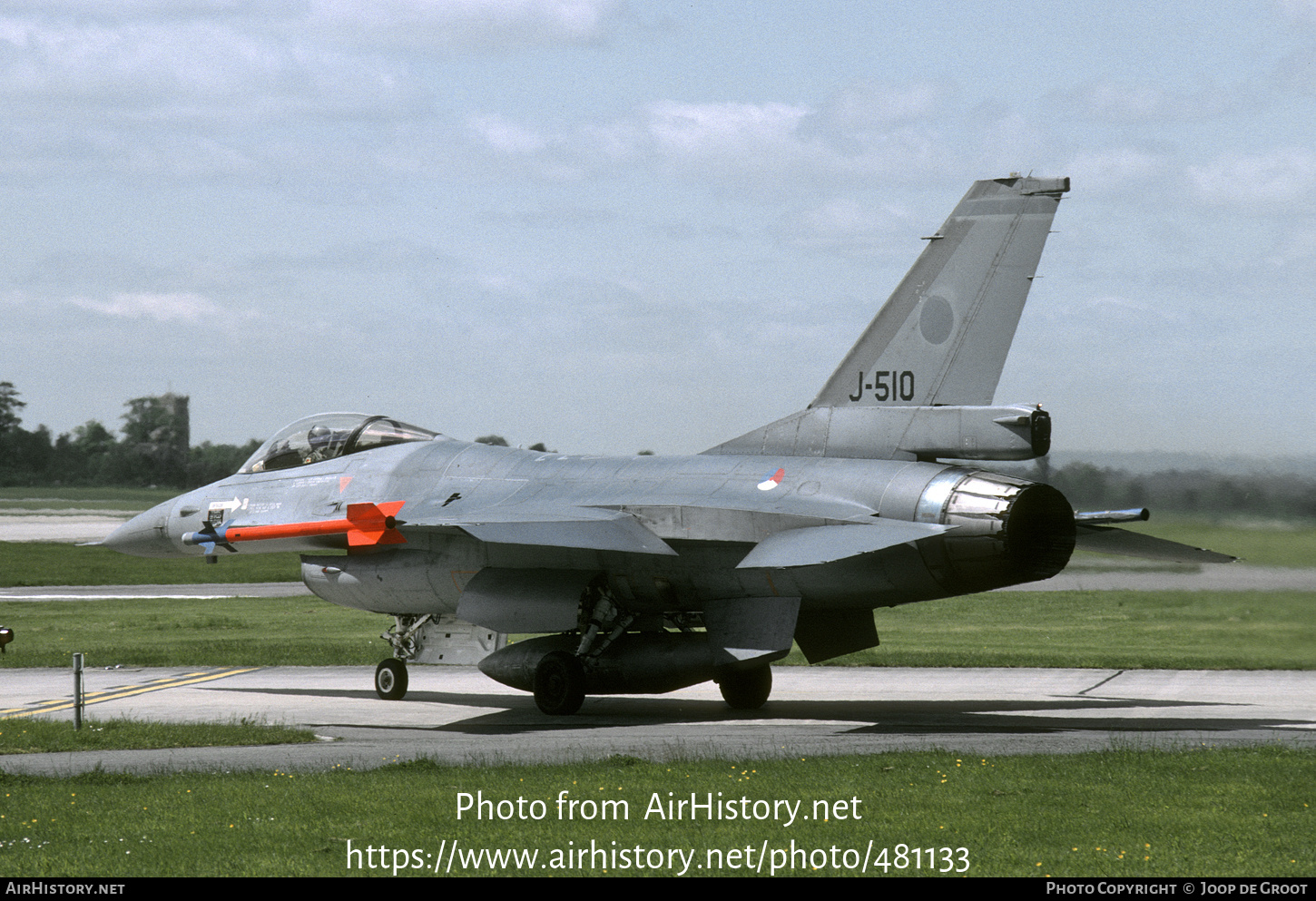 Aircraft Photo of J-510 | General Dynamics F-16A Fighting Falcon | Netherlands - Air Force | AirHistory.net #481133