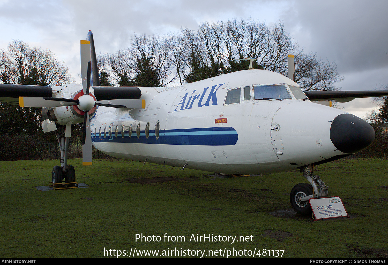 Aircraft Photo of G-BHMY | Fokker F27-200 Friendship | Air UK | AirHistory.net #481137