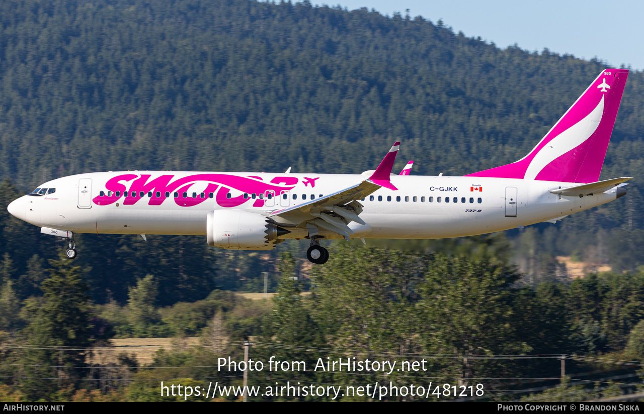 Aircraft Photo of C-GJKK | Boeing 737-8 Max 8 | Swoop | AirHistory.net #481218