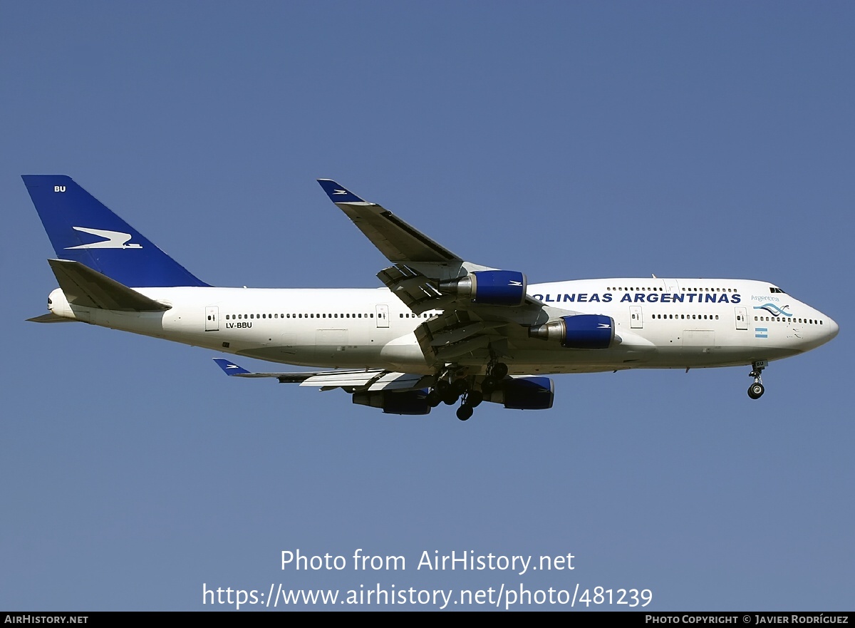 Aircraft Photo of LV-BBU | Boeing 747-475 | Aerolíneas Argentinas | AirHistory.net #481239