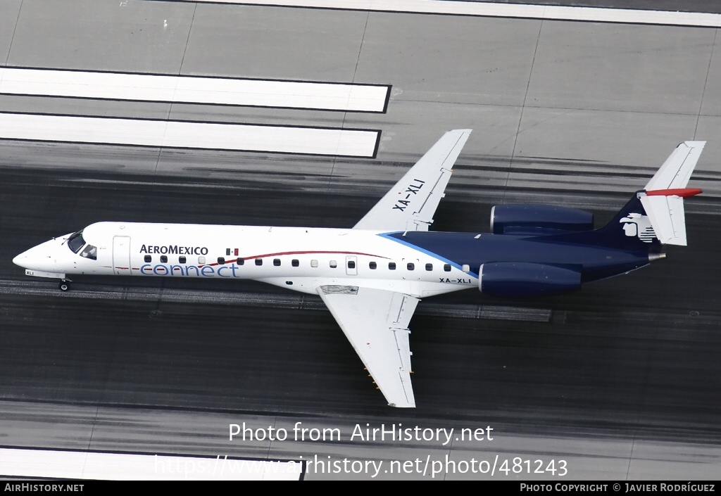 Aircraft Photo of XA-XLI | Embraer ERJ-145LU (EMB-145LU) | AeroMéxico Connect | AirHistory.net #481243