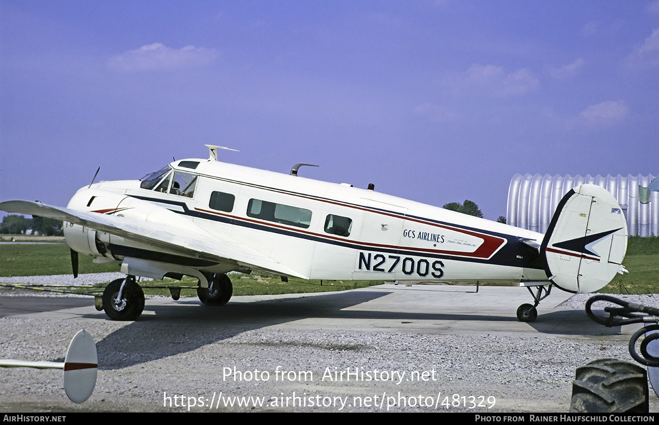 Aircraft Photo of N2700S | Beech G18S | GCS Airlines - Galion Commuter Service | AirHistory.net #481329