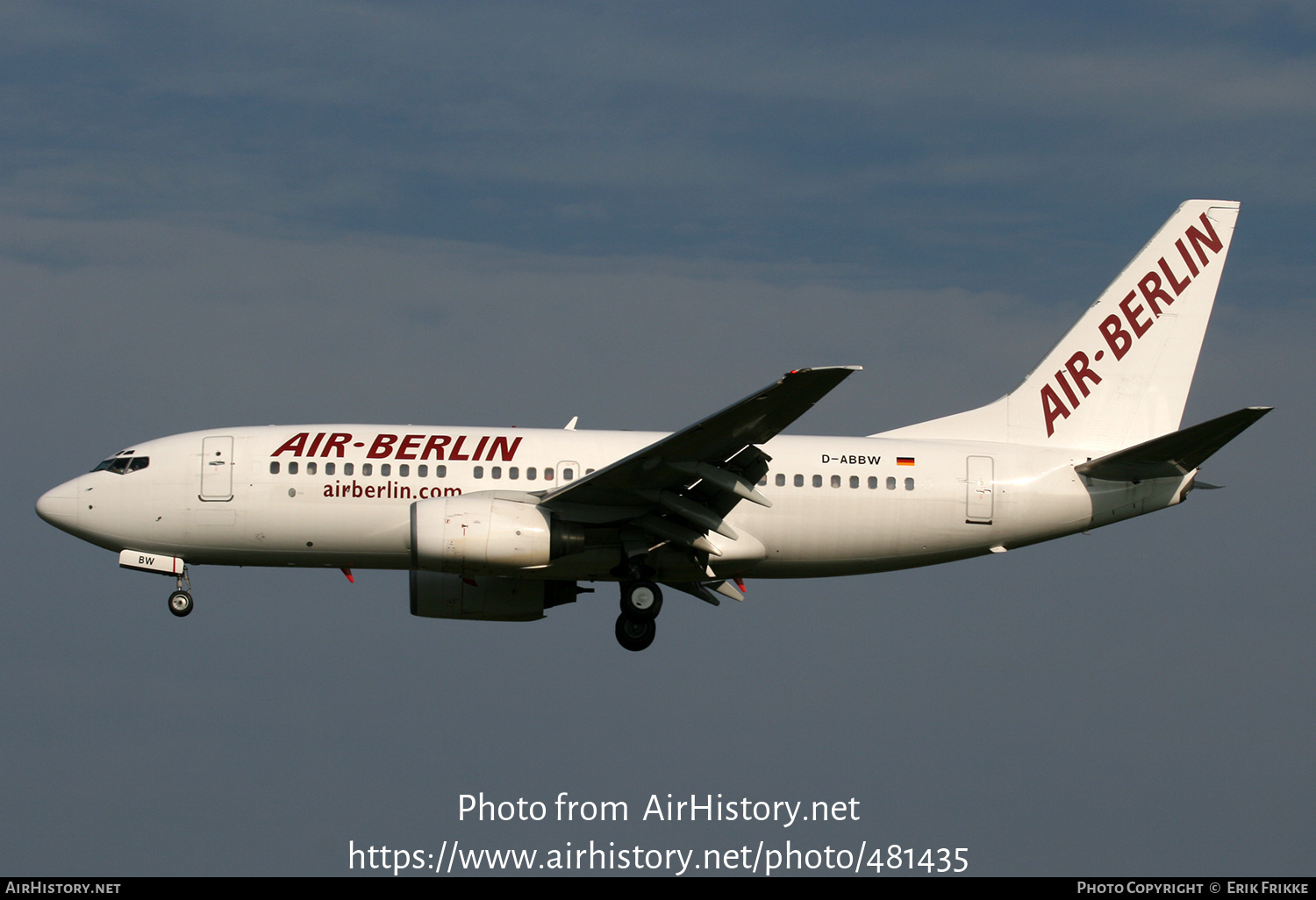 Aircraft Photo of D-ABBW | Boeing 737-7Q8 | Air Berlin | AirHistory.net #481435