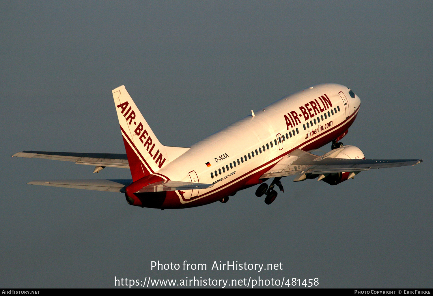 Aircraft Photo of D-AGEA | Boeing 737-322 | Air Berlin | AirHistory.net #481458