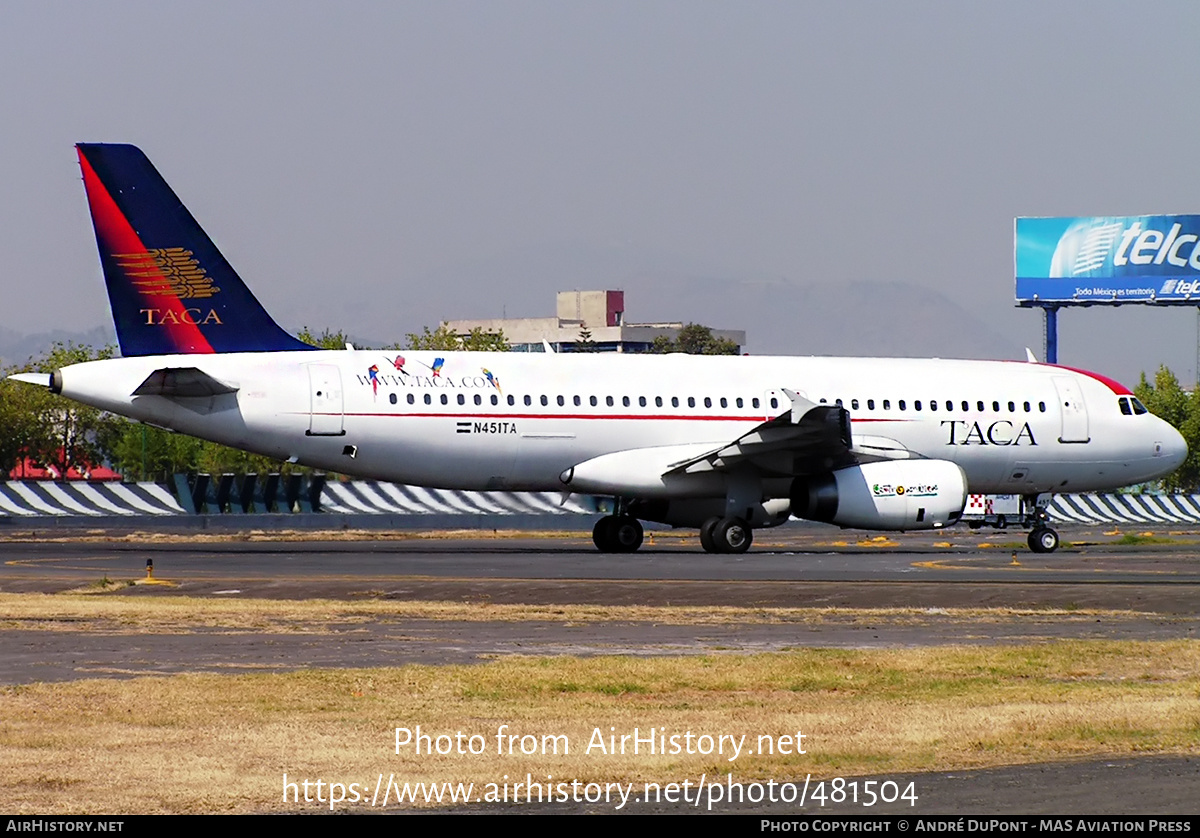 Aircraft Photo of N451TA | Airbus A320-233 | TACA - Transportes Aéreos Centro Americanos | AirHistory.net #481504