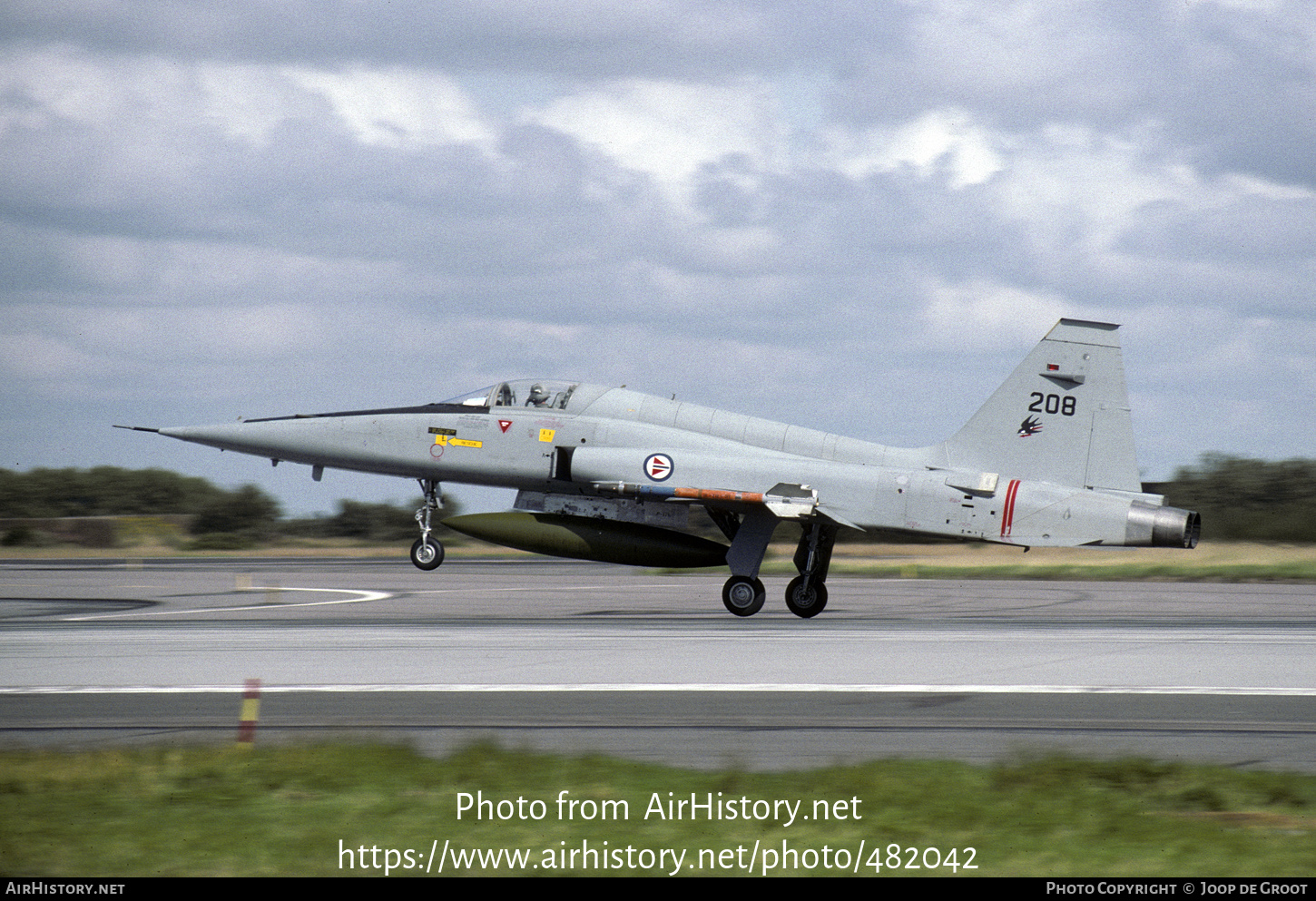 Aircraft Photo of 208 | Northrop F-5A Freedom Fighter | Norway - Air Force | AirHistory.net #482042