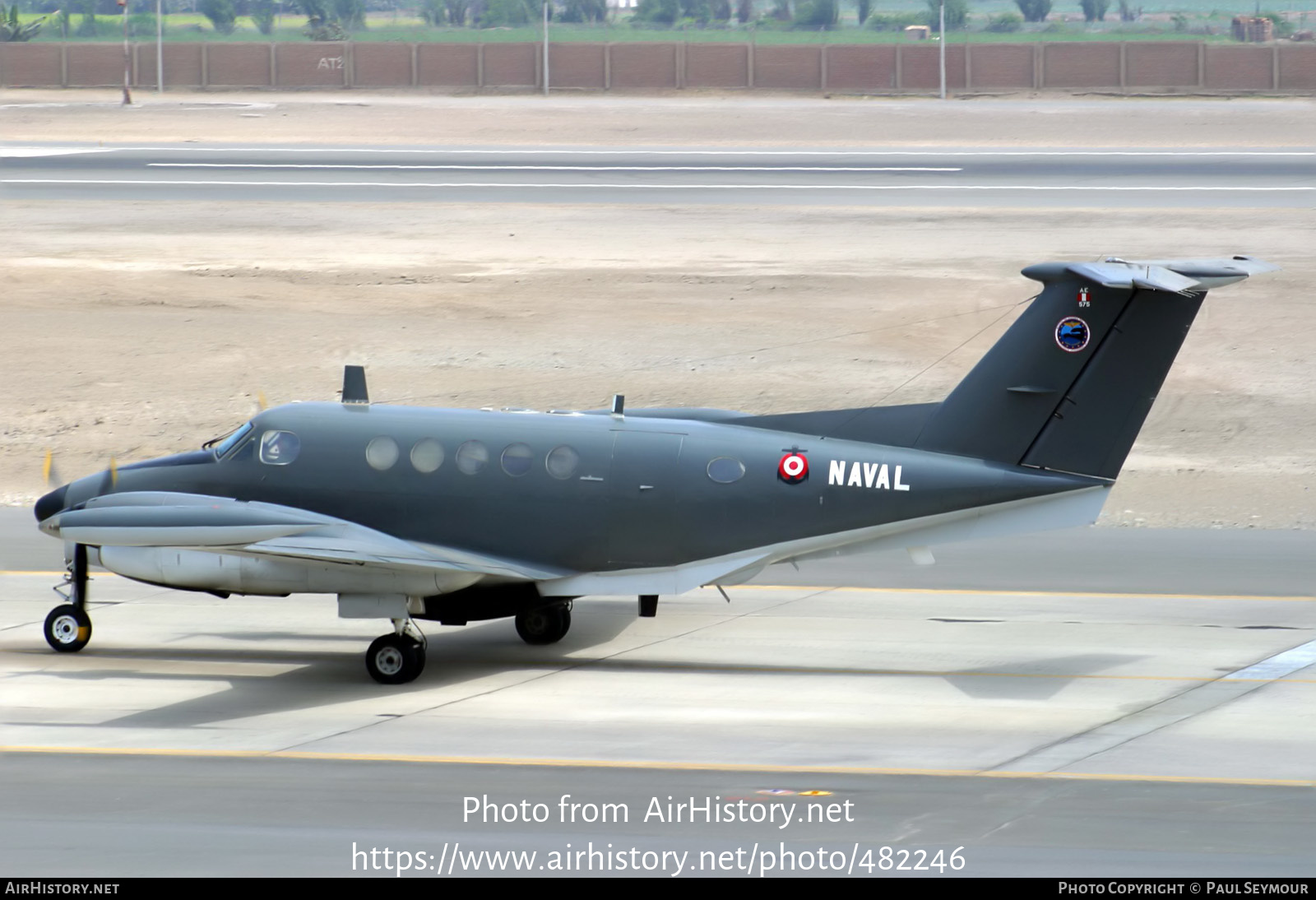 Aircraft Photo of AE-575 | Beech B200T Super King Air | Peru - Navy | AirHistory.net #482246