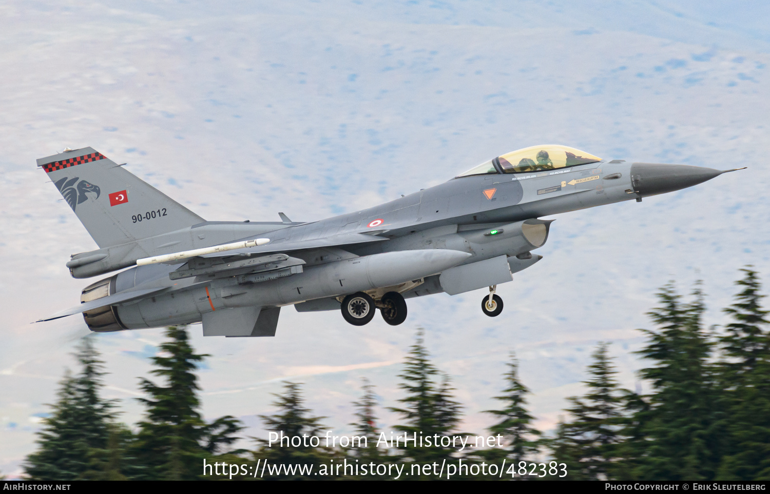 Aircraft Photo of 90-0012 | General Dynamics F-16CG Fighting Falcon | Turkey - Air Force | AirHistory.net #482383