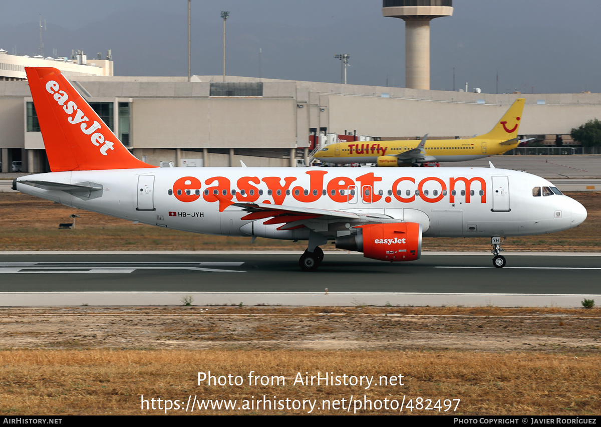 Aircraft Photo of HB-JYH | Airbus A319-111 | EasyJet | AirHistory.net #482497