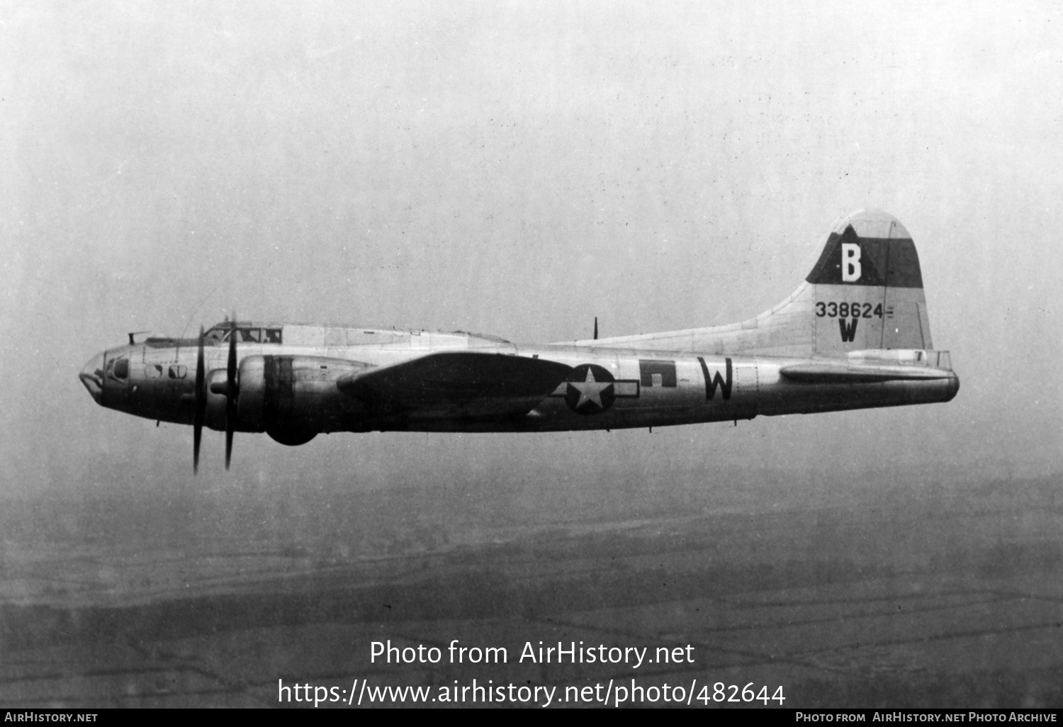 Aircraft Photo of 43-38624 / 38624 | Boeing B-17G Flying Fortress | USA - Air Force | AirHistory.net #482644