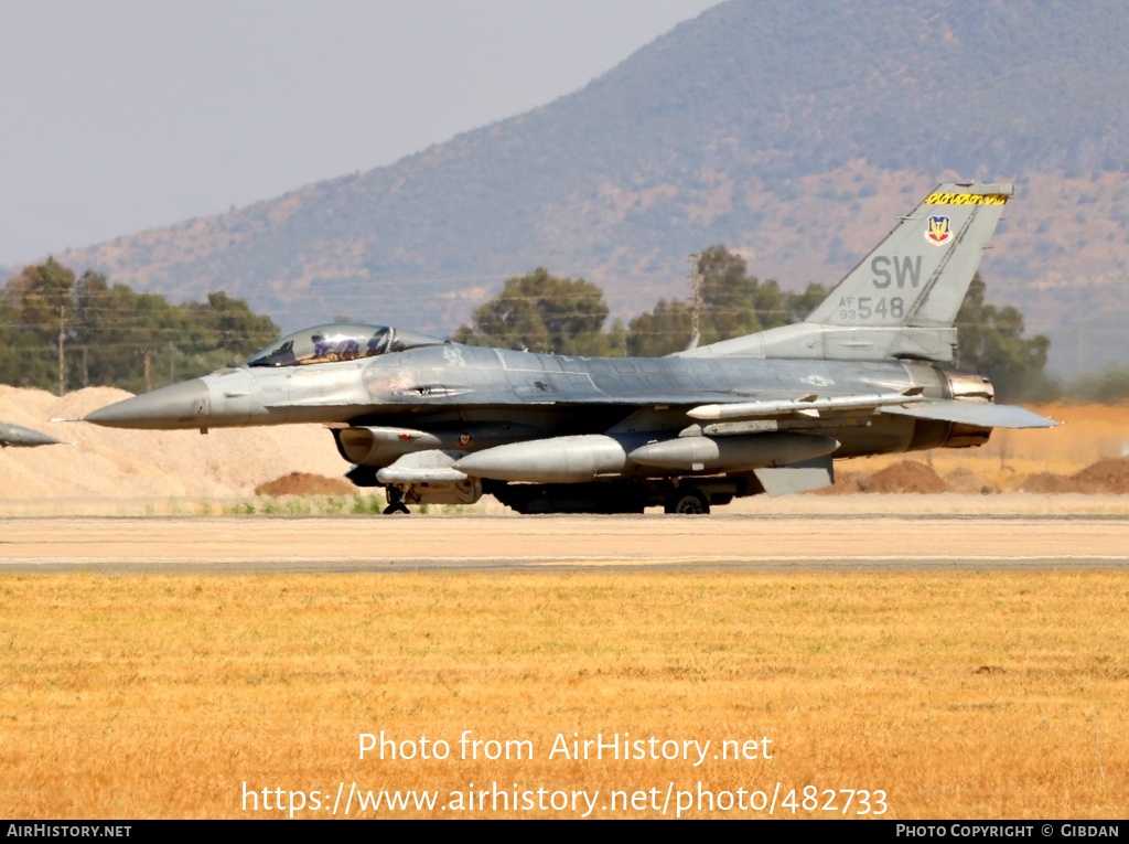Aircraft Photo of 93-0548 / AF93-548 | General Dynamics F-16CM Fighting Falcon | USA - Air Force | AirHistory.net #482733
