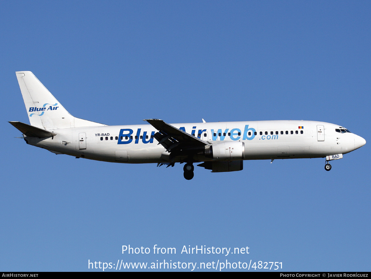 Aircraft Photo of YR-BAD | Boeing 737-4C9 | Blue Air | AirHistory.net #482751