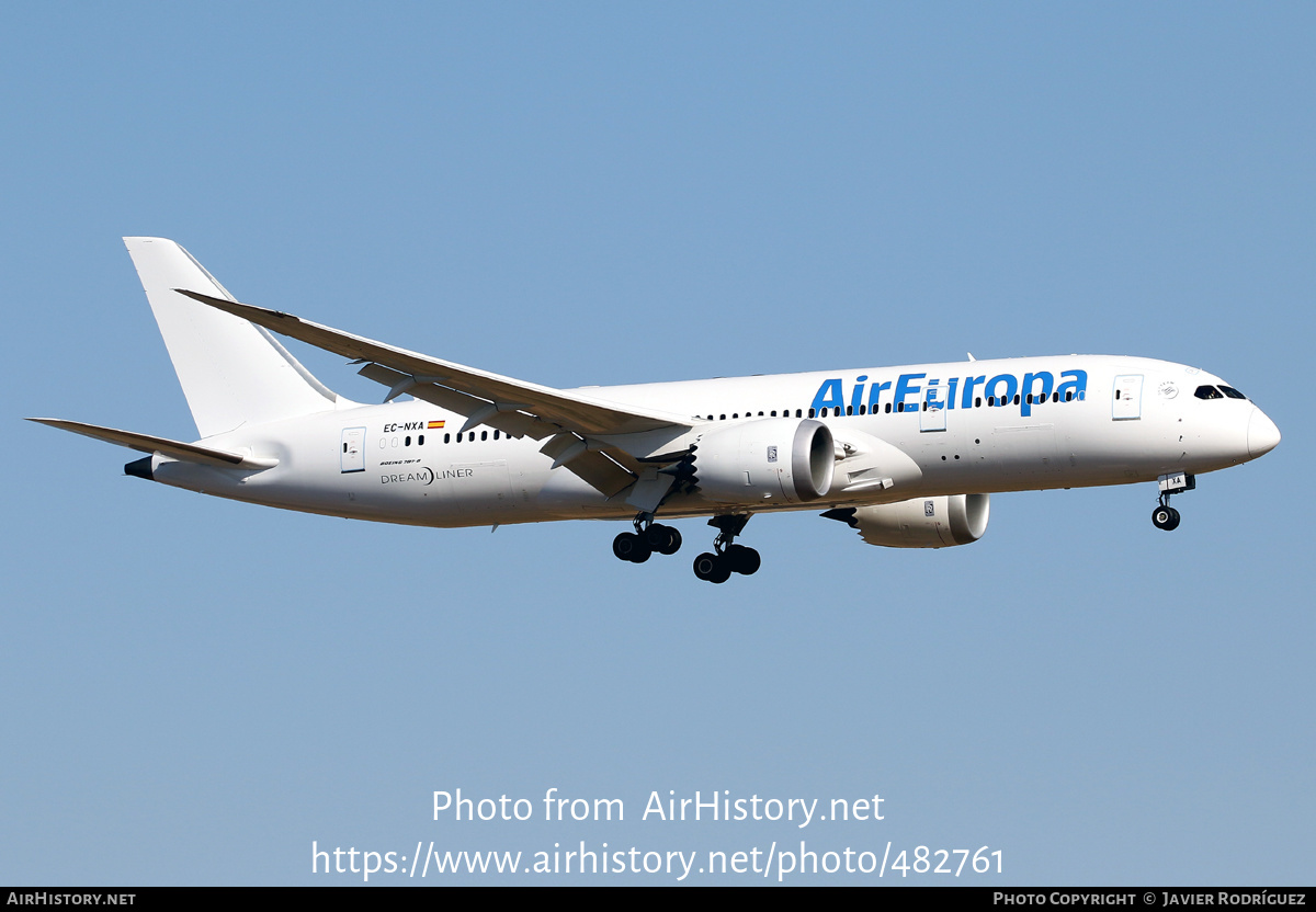 Aircraft Photo of EC-NXA | Boeing 787-8 Dreamliner | Air Europa | AirHistory.net #482761