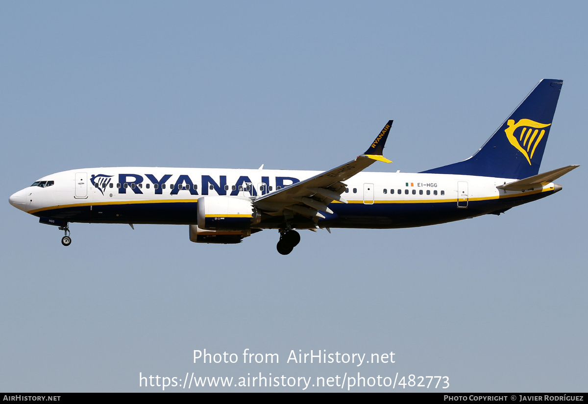 Aircraft Photo of EI-HGG | Boeing 737-8200 Max 200 | Ryanair | AirHistory.net #482773