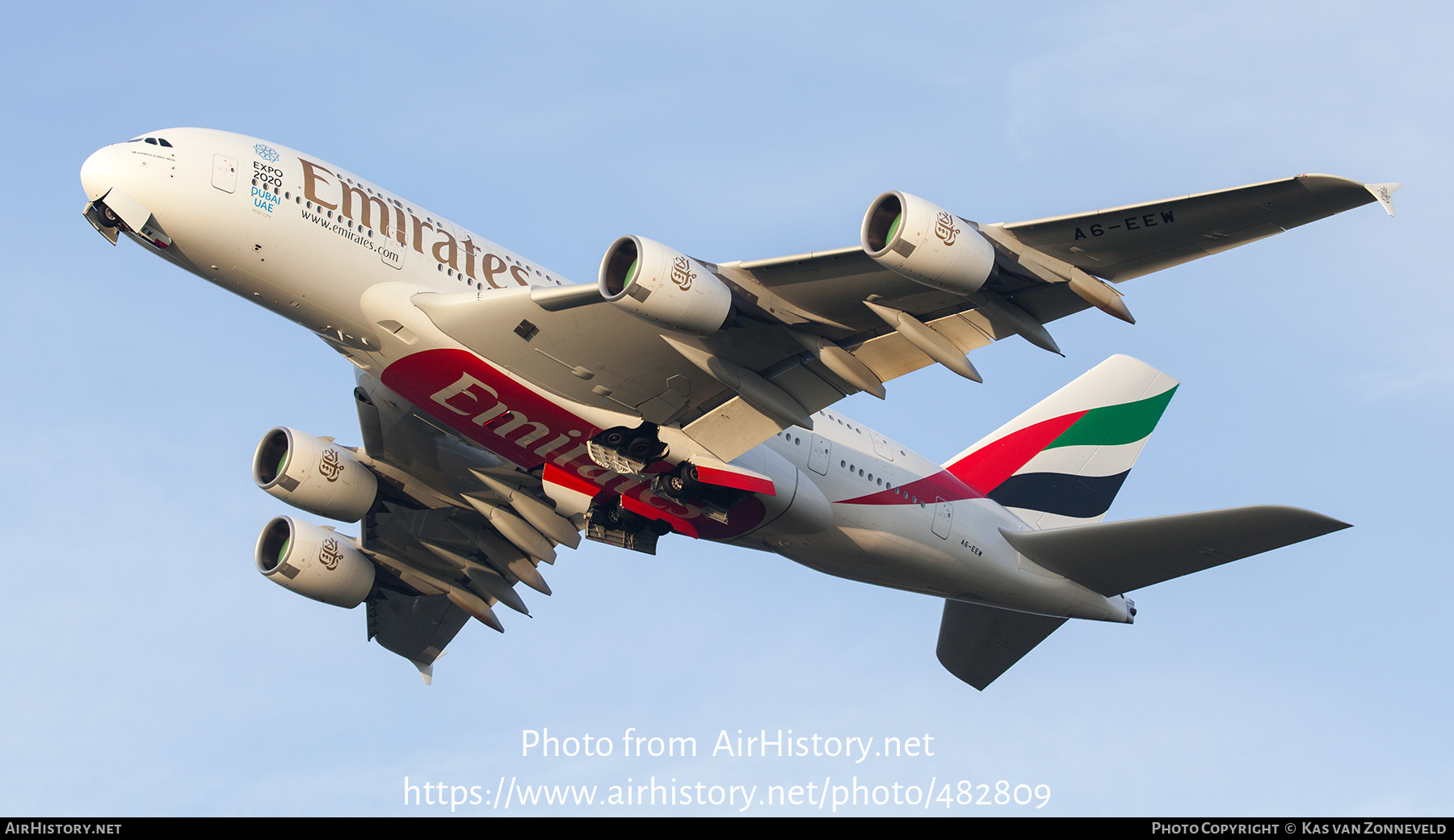 Aircraft Photo of A6-EEW | Airbus A380-861 | Emirates | AirHistory.net #482809