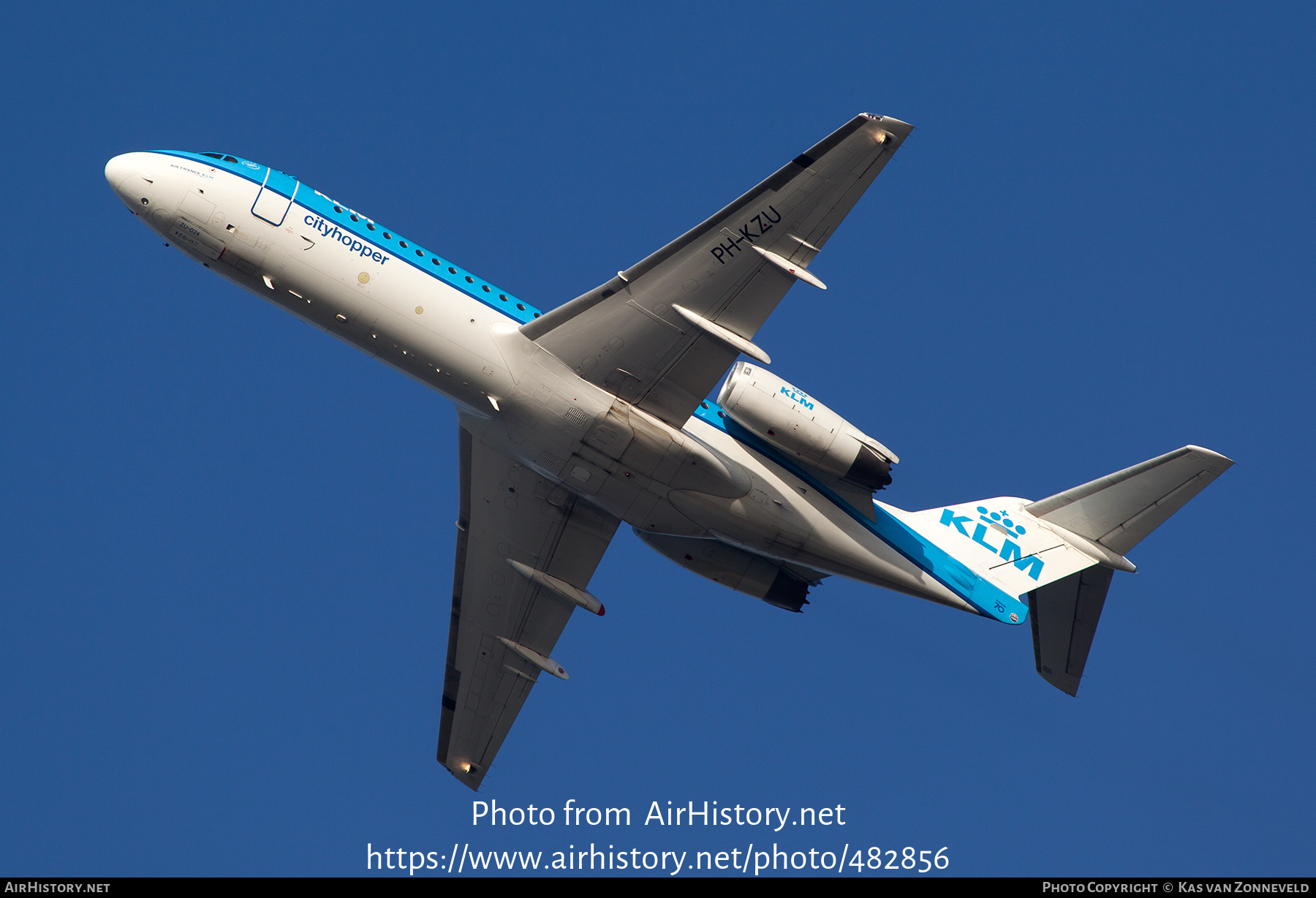 Aircraft Photo of PH-KZU | Fokker 70 (F28-0070) | KLM Cityhopper | AirHistory.net #482856