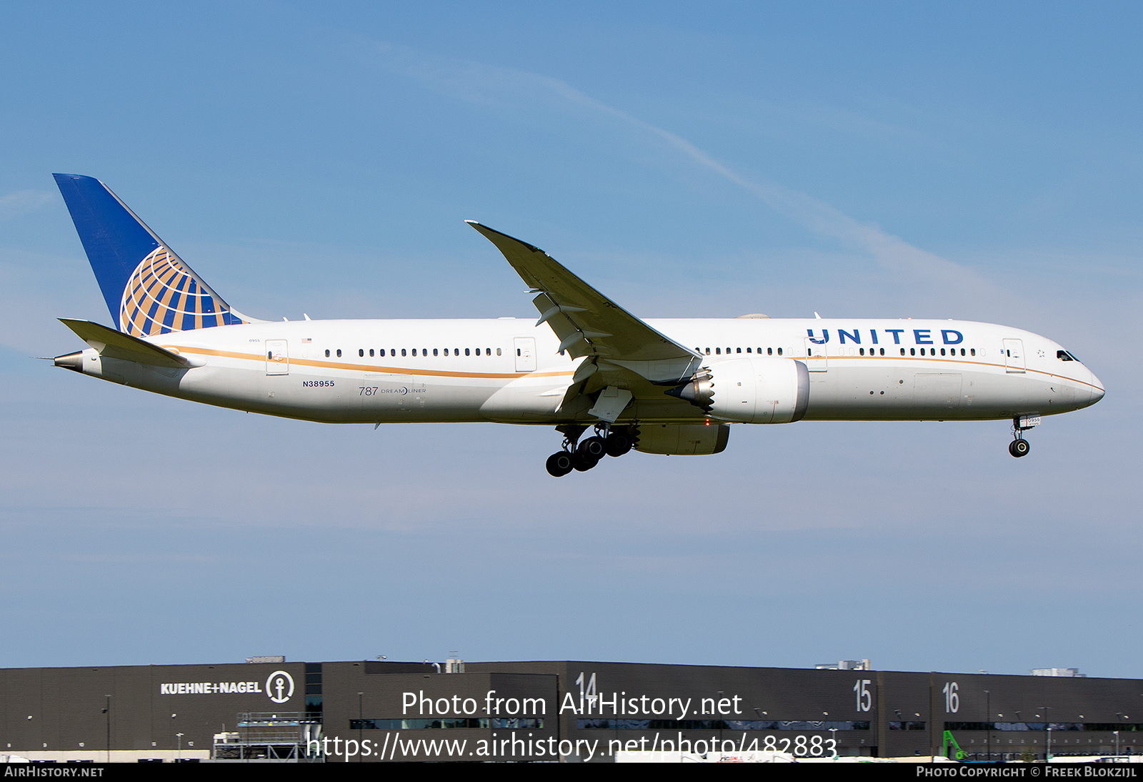 Aircraft Photo of N38955 | Boeing 787-9 Dreamliner | United Airlines | AirHistory.net #482883