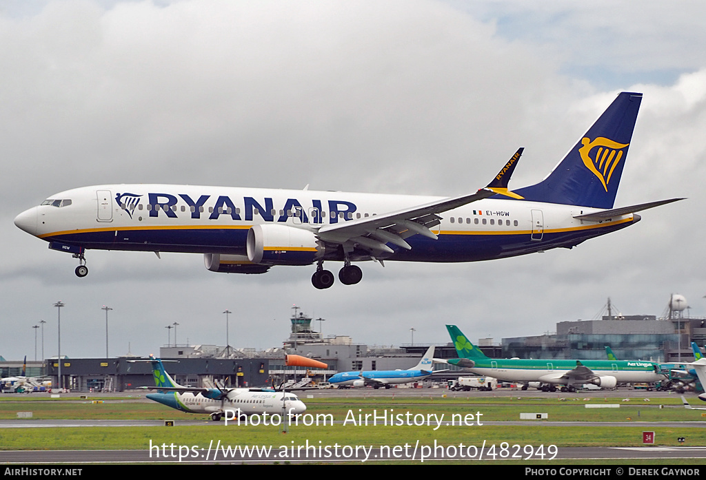 Aircraft Photo of EI-HGW | Boeing 737-8200 Max 200 | Ryanair | AirHistory.net #482949