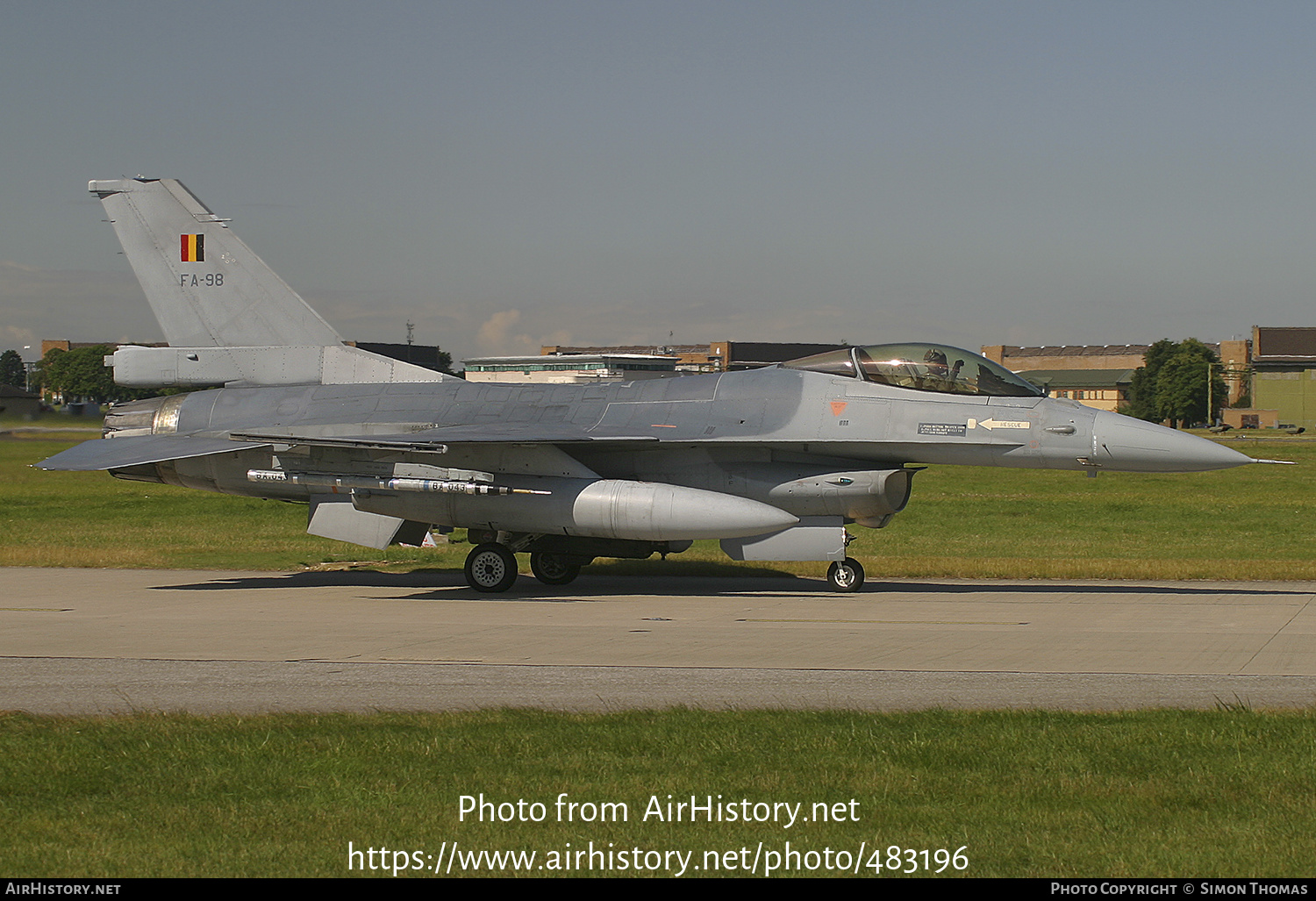 Aircraft Photo of FA98 | General Dynamics F-16AM Fighting Falcon | Belgium - Air Force | AirHistory.net #483196