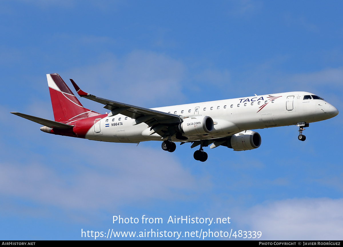 Aircraft Photo of N984TA | Embraer 190LR (ERJ-190-100LR) | TACA - Transportes Aéreos Centro Americanos | AirHistory.net #483339