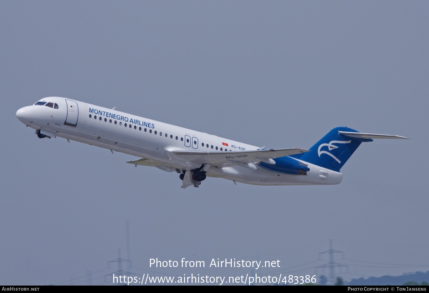 Aircraft Photo of 4O-AOP | Fokker 100 (F28-0100) | Montenegro Airlines | AirHistory.net #483386