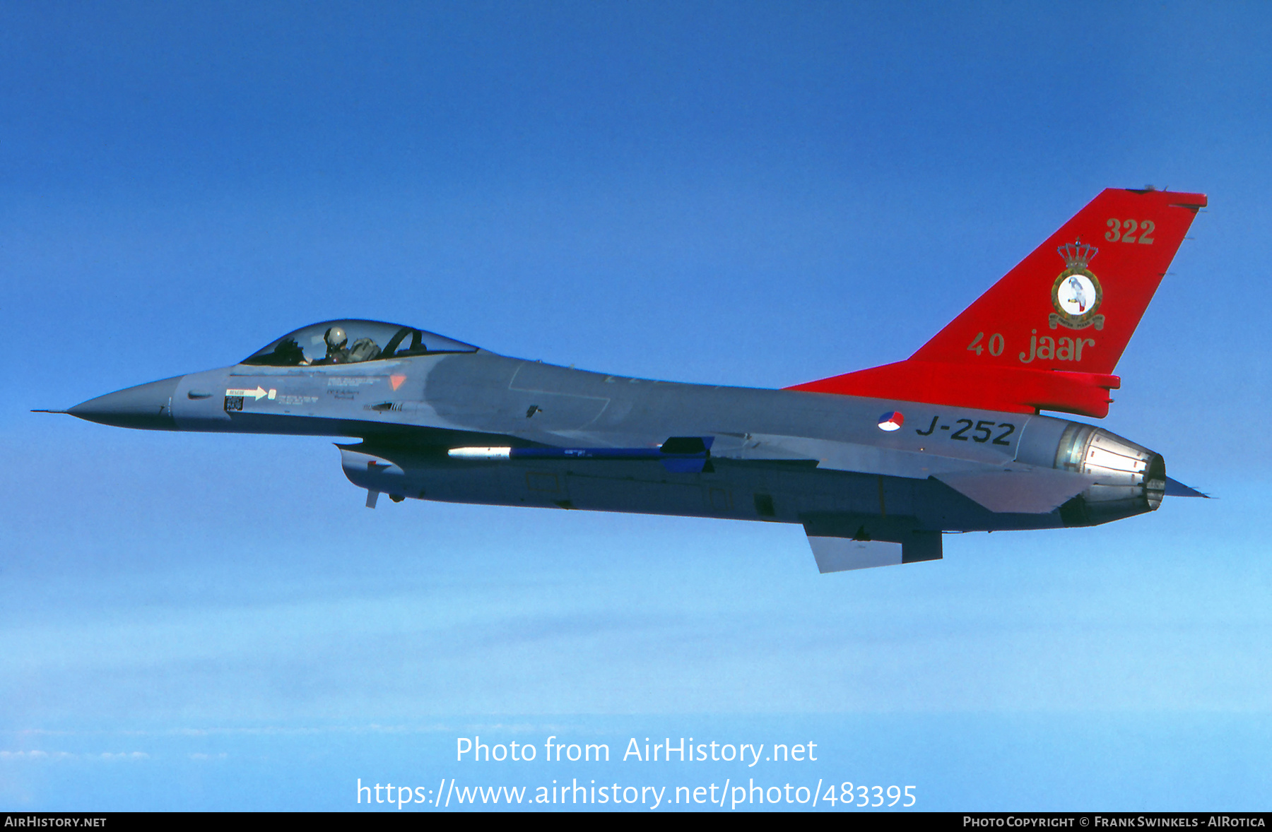 Aircraft Photo of J-252 | General Dynamics F-16A Fighting Falcon | Netherlands - Air Force | AirHistory.net #483395