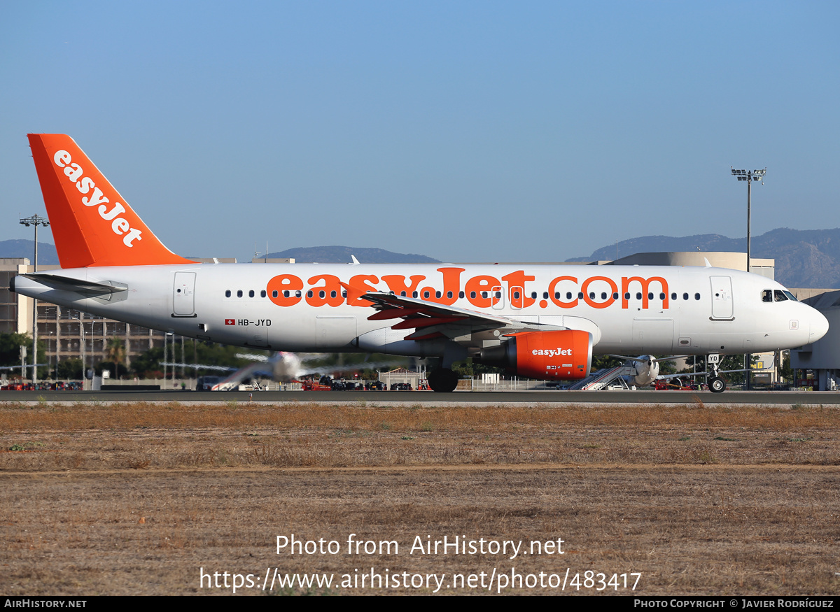 Aircraft Photo of HB-JYD | Airbus A320-214 | EasyJet | AirHistory.net #483417