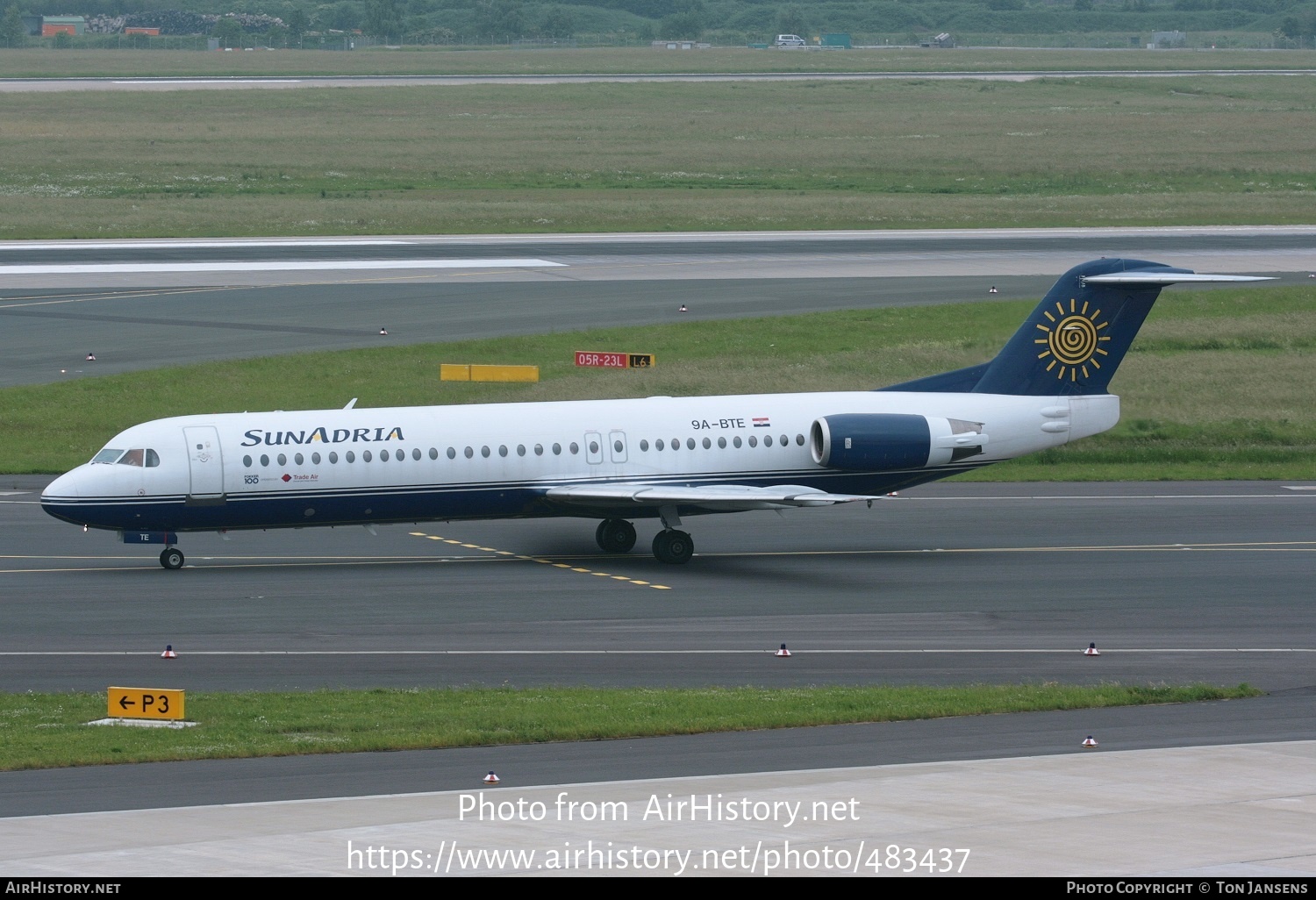 Aircraft Photo of 9A-BTE | Fokker 100 (F28-0100) | SunAdria Airlines | AirHistory.net #483437