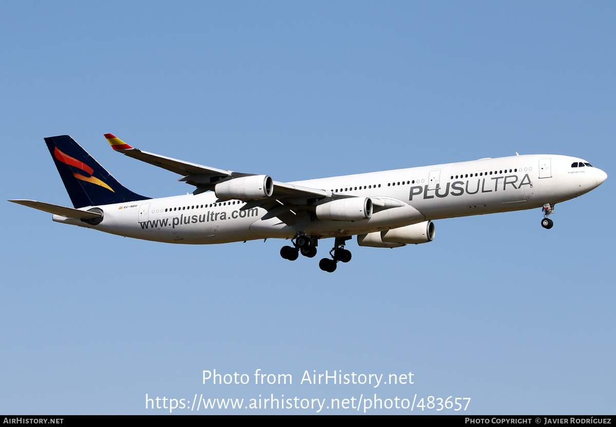 Aircraft Photo of EC-NBU | Airbus A340-313 | Plus Ultra Líneas Aéreas | AirHistory.net #483657