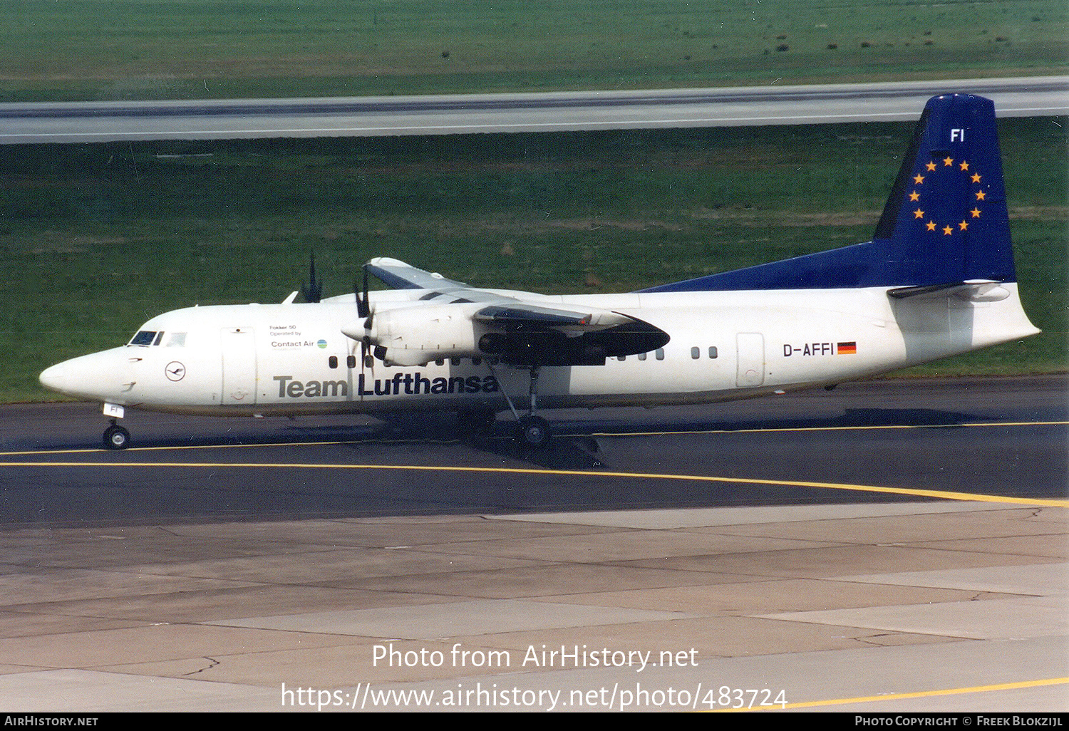 Aircraft Photo of D-AFFI | Fokker 50 | Team Lufthansa | AirHistory.net #483724