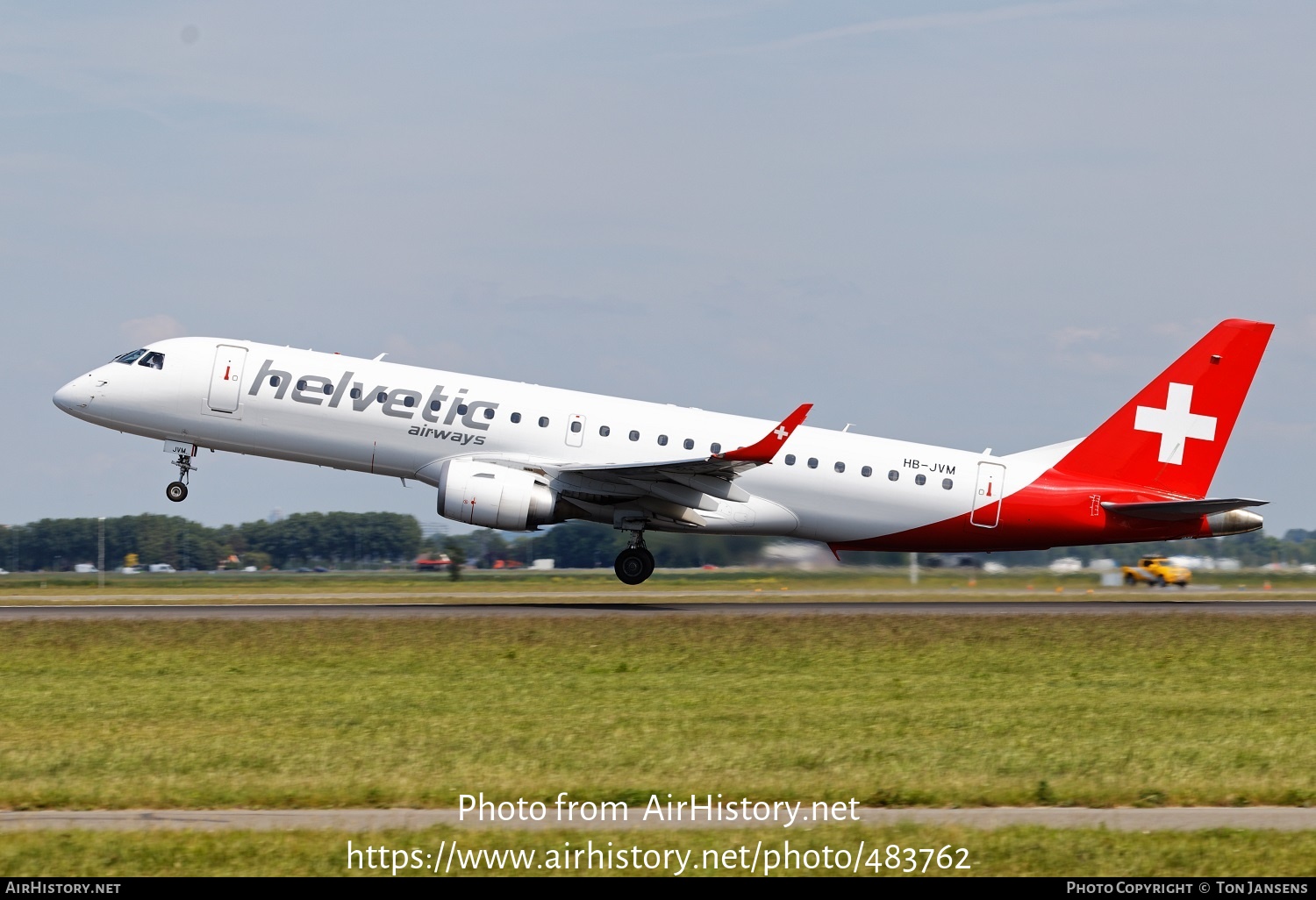 Aircraft Photo of HB-JVM | Embraer 190LR (ERJ-190-100LR) | Helvetic Airways | AirHistory.net #483762