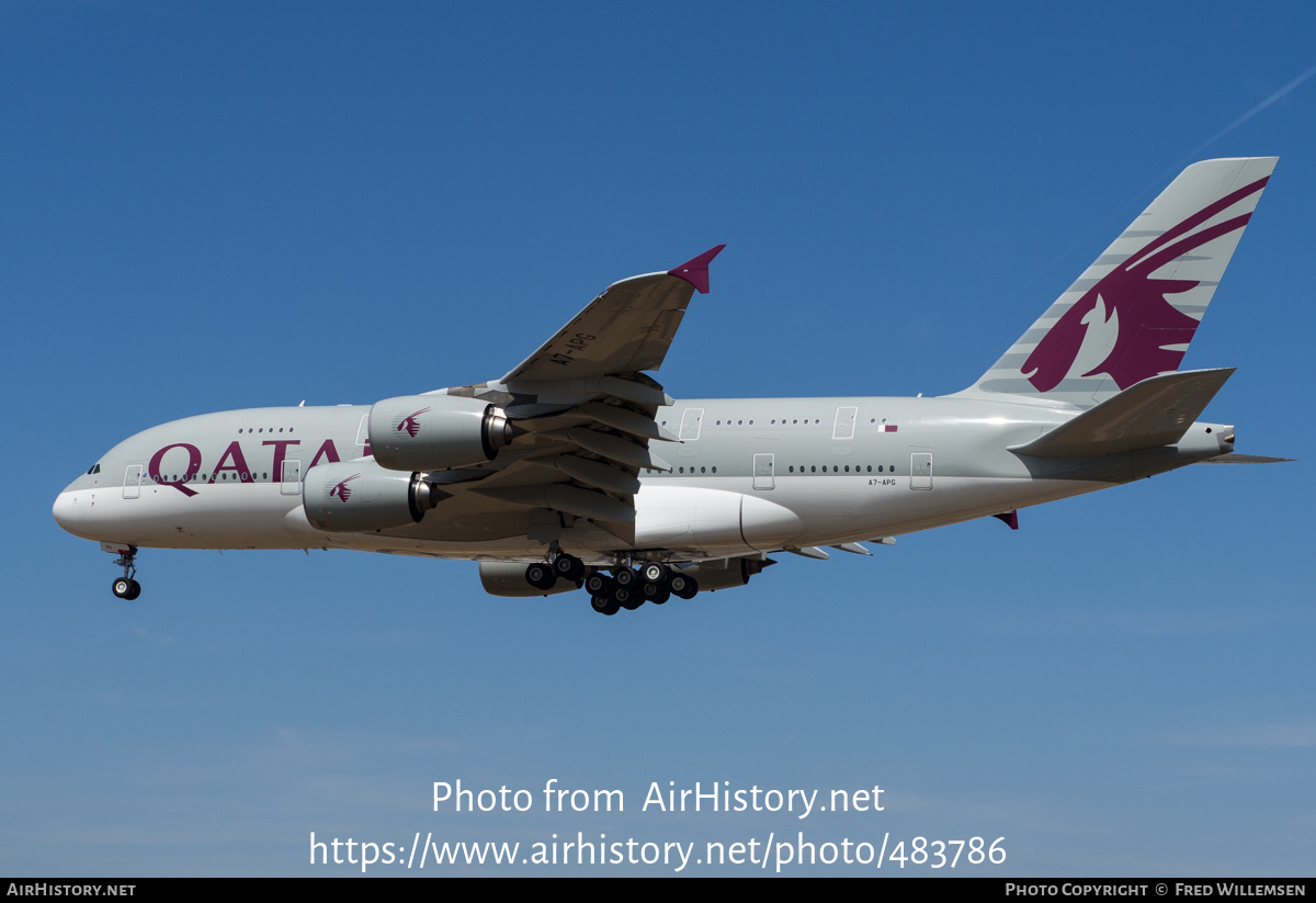 Aircraft Photo of A7-APG | Airbus A380-861 | Qatar Airways | AirHistory.net #483786