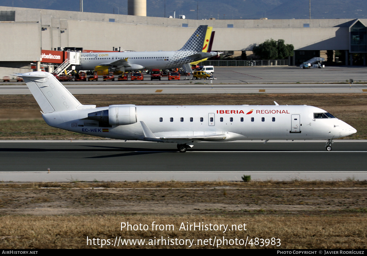 Aircraft Photo of EC-HEK | Bombardier CRJ-200ER (CL-600-2B19) | Iberia Regional | AirHistory.net #483983