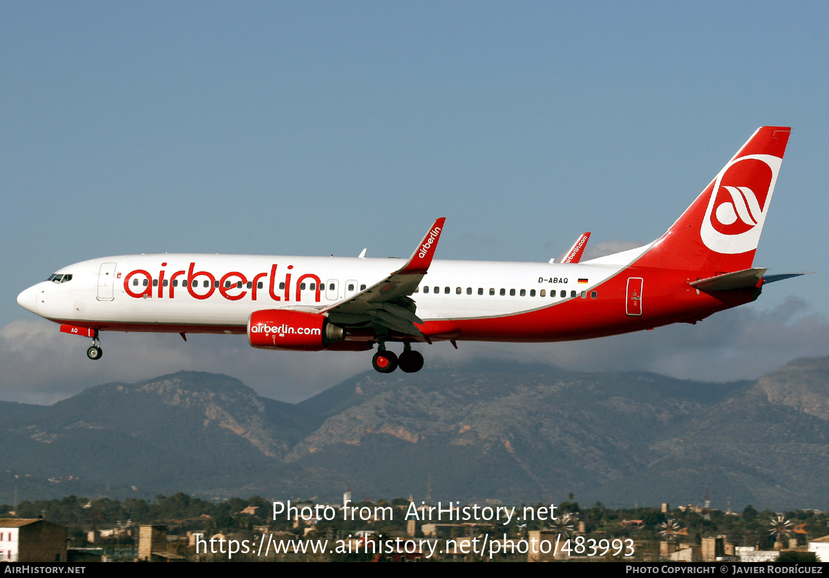 Aircraft Photo of D-ABAQ | Boeing 737-86J | Air Berlin | AirHistory.net #483993