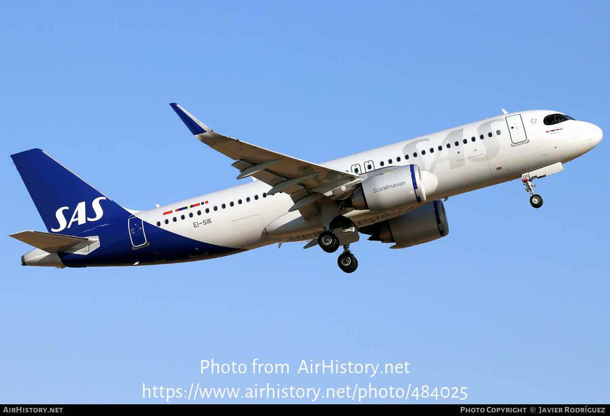 Aircraft Photo of EI-SIK | Airbus A320-251N | Scandinavian Airlines - SAS | AirHistory.net #484025