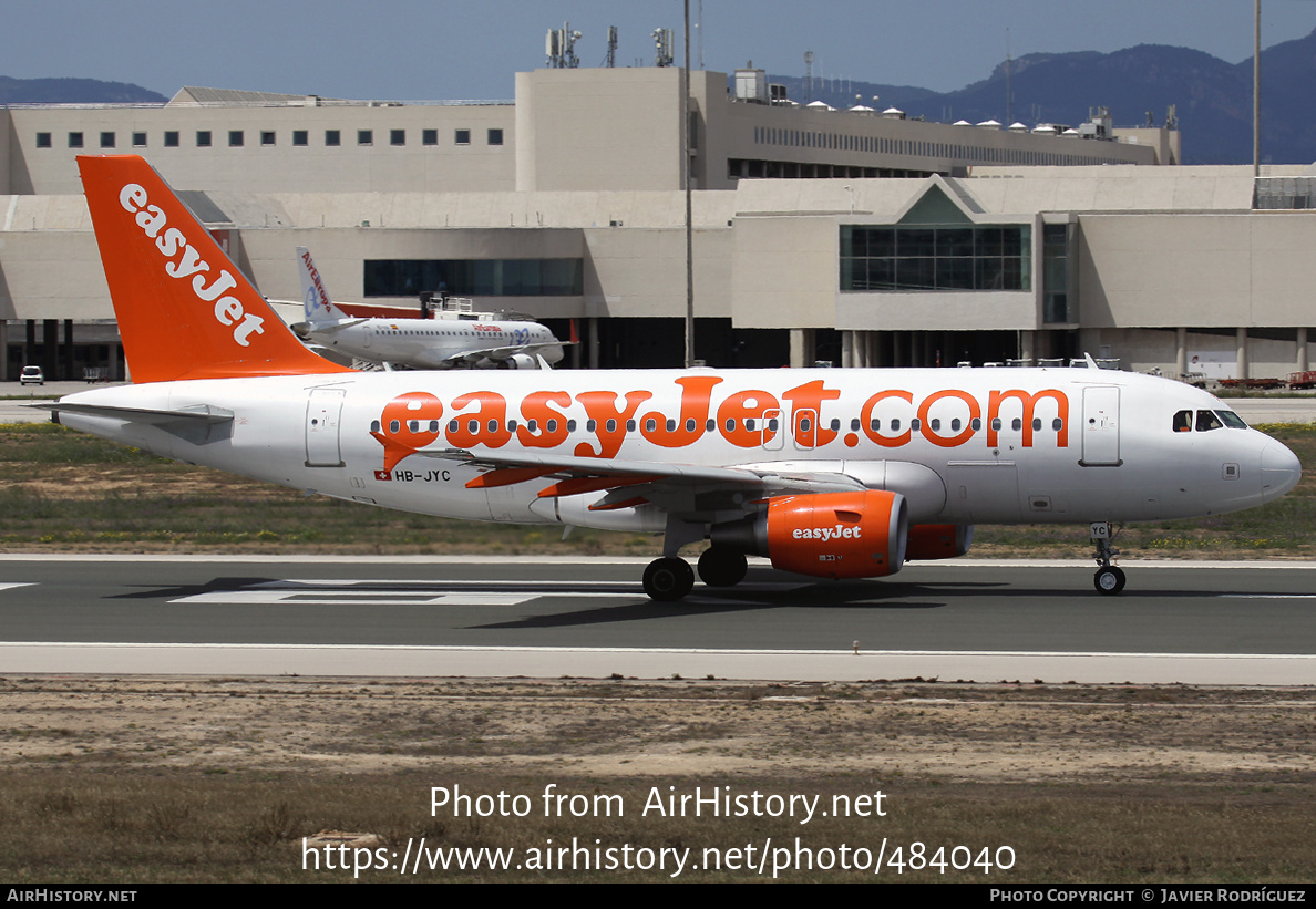 Aircraft Photo of HB-JYC | Airbus A319-111 | EasyJet | AirHistory.net #484040