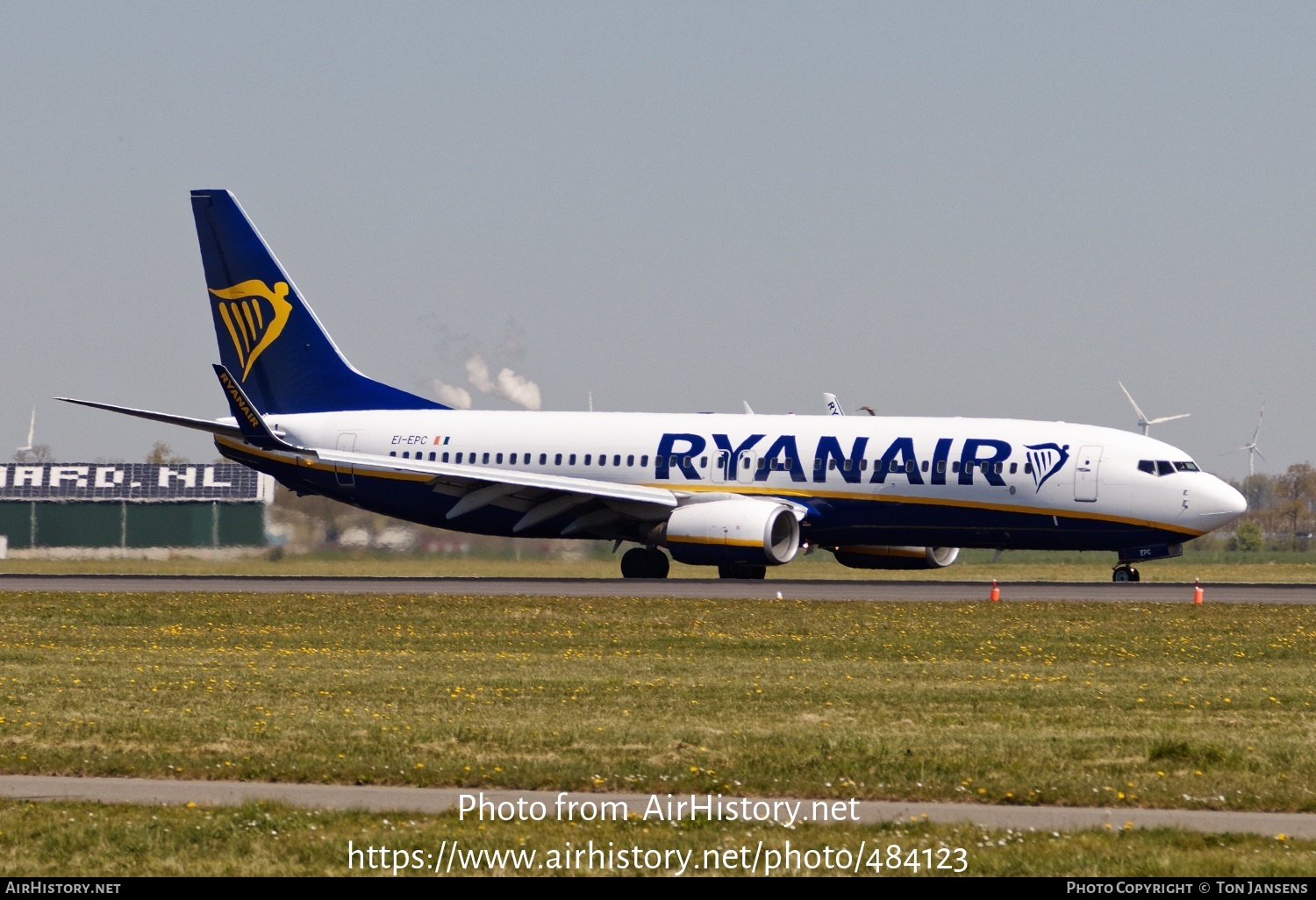 Aircraft Photo of EI-EPC | Boeing 737-8AS | Ryanair | AirHistory.net #484123