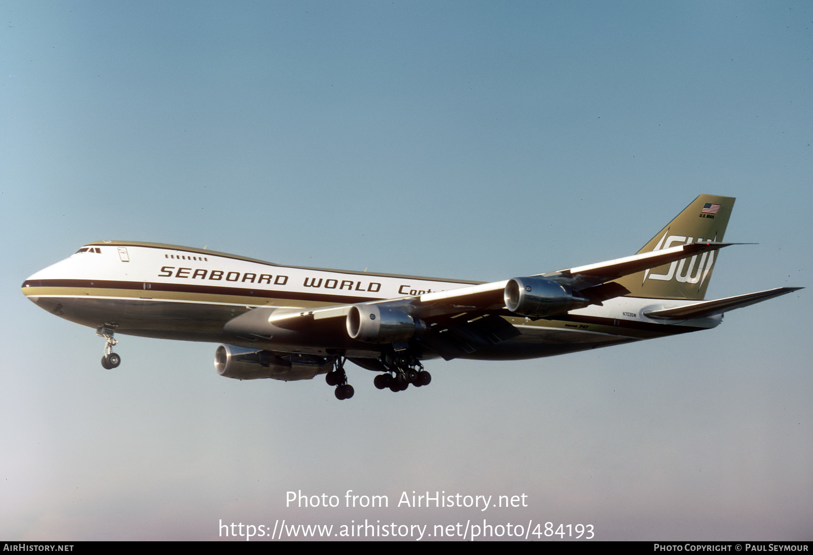 Aircraft Photo of N703SW | Boeing 747-245F/SCD | Seaboard World Airlines | AirHistory.net #484193