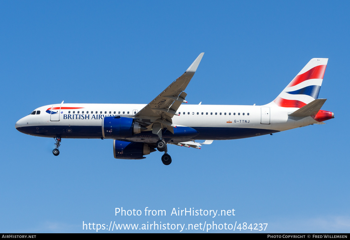 Aircraft Photo of G-TTNJ | Airbus A320-251N | British Airways | AirHistory.net #484237