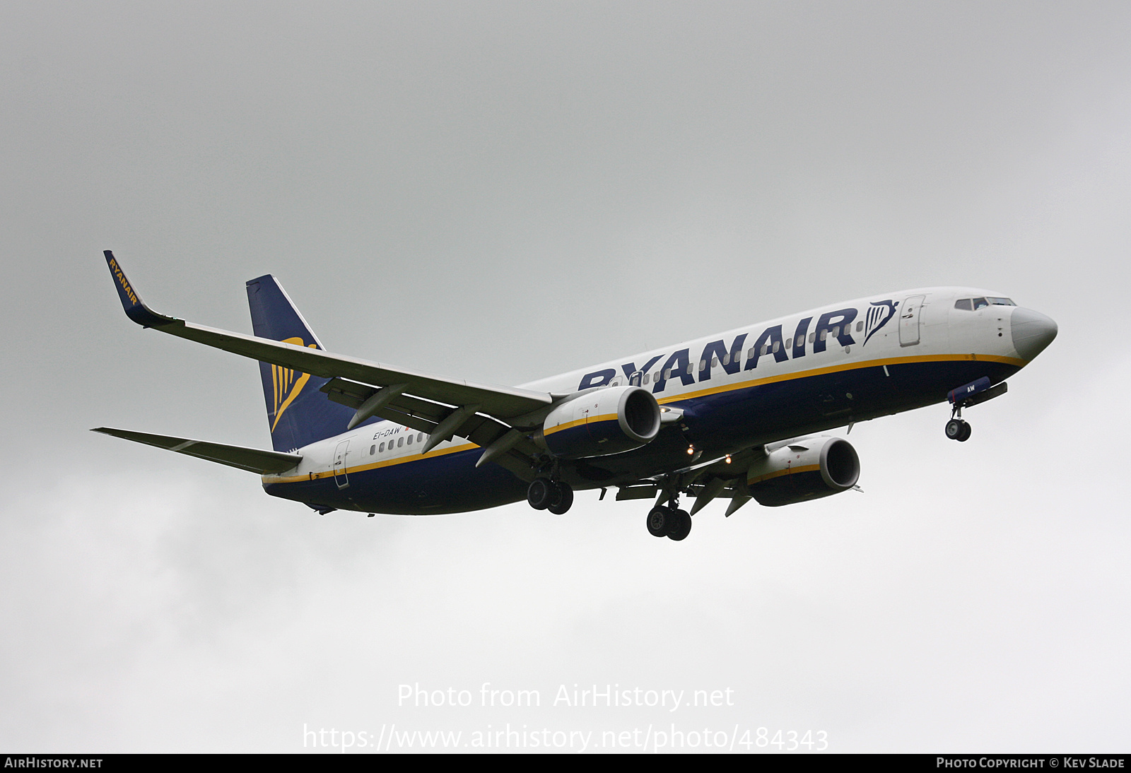 Aircraft Photo of EI-DAW | Boeing 737-8AS | Ryanair | AirHistory.net #484343