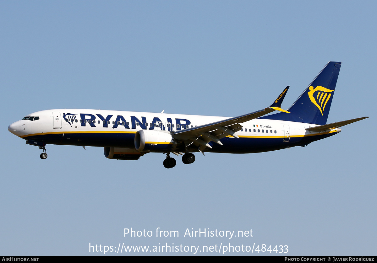 Aircraft Photo of EI-HGL | Boeing 737-8200 Max 200 | Ryanair | AirHistory.net #484433