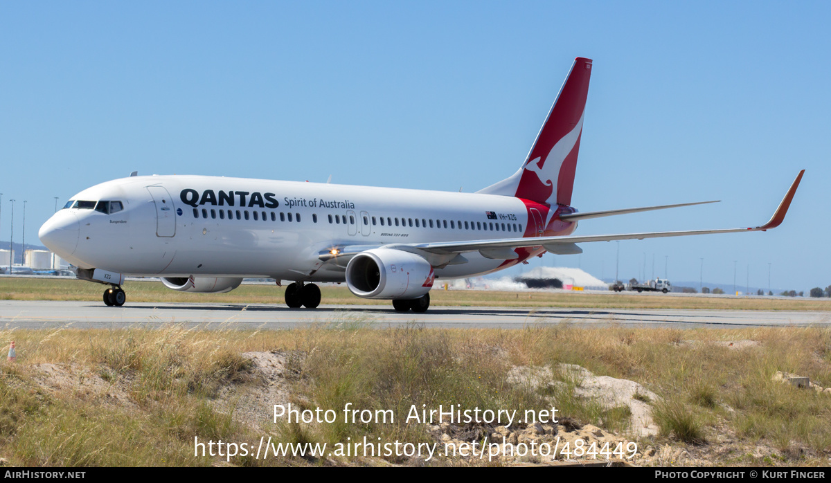 Aircraft Photo of VH-XZG | Boeing 737-838 | Qantas | AirHistory.net #484449