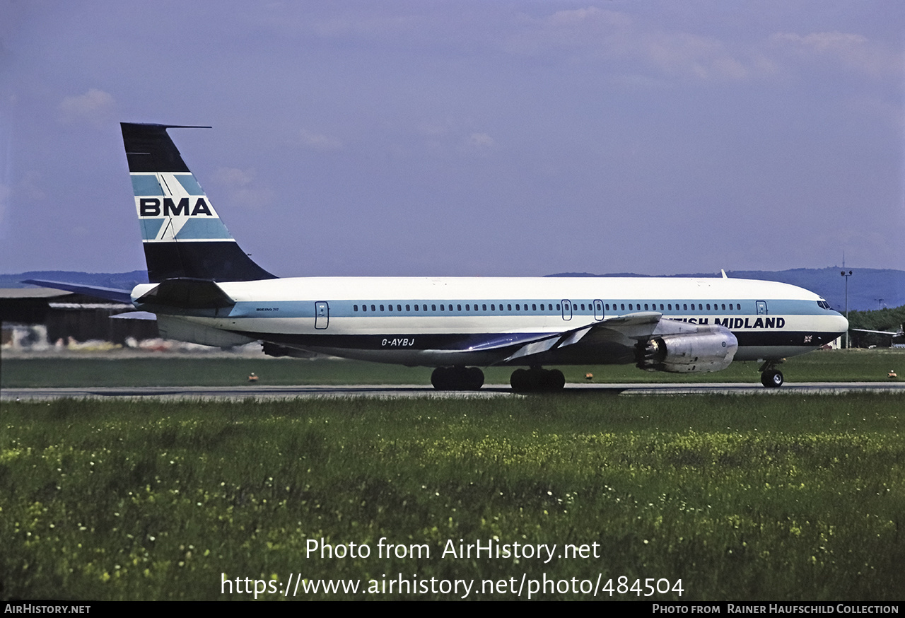 Aircraft Photo of G-AYBJ | Boeing 707-321 | British Midland Airways - BMA | AirHistory.net #484504