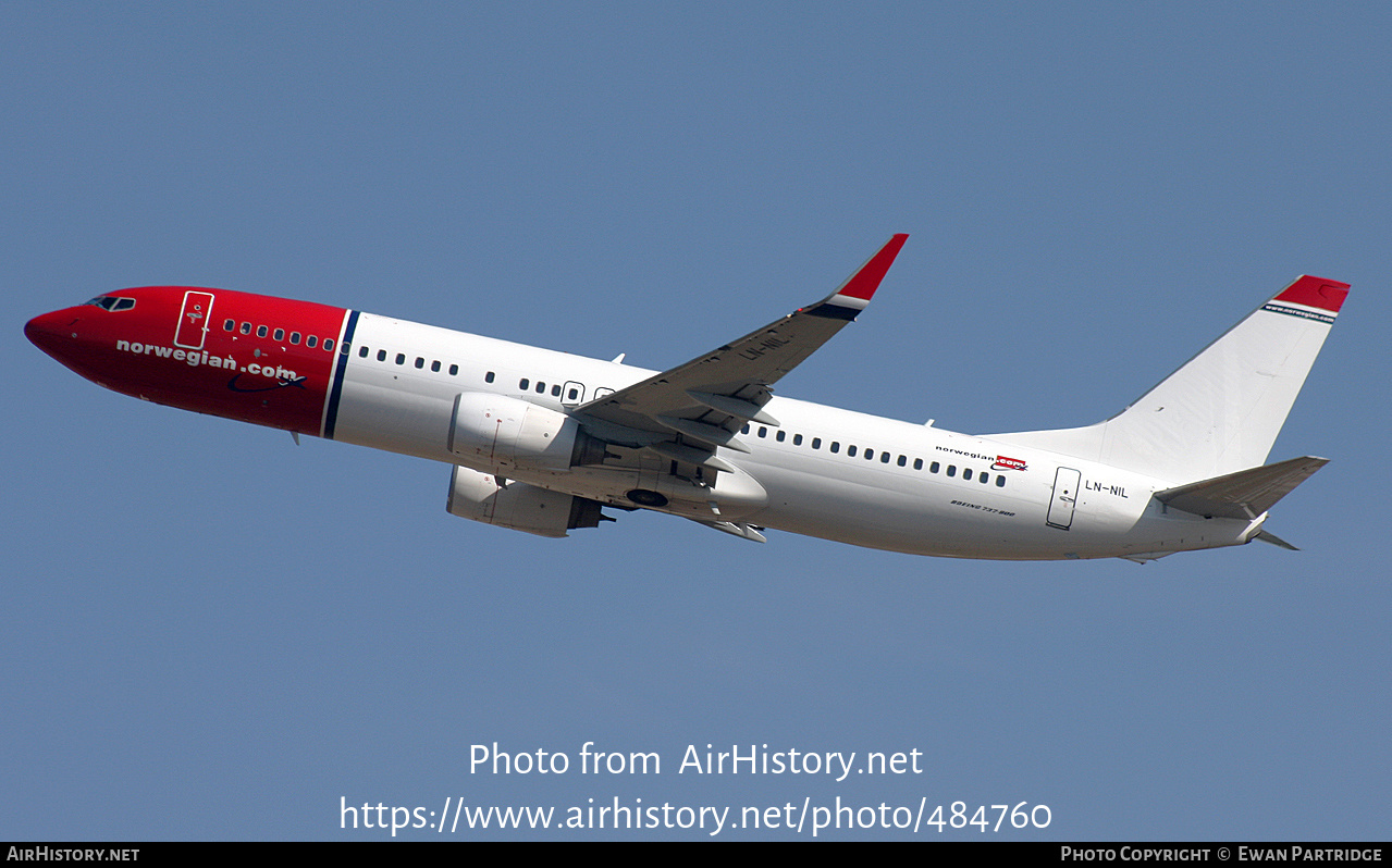 Aircraft Photo of LN-NIL | Boeing 737-8KN | Norwegian | AirHistory.net #484760