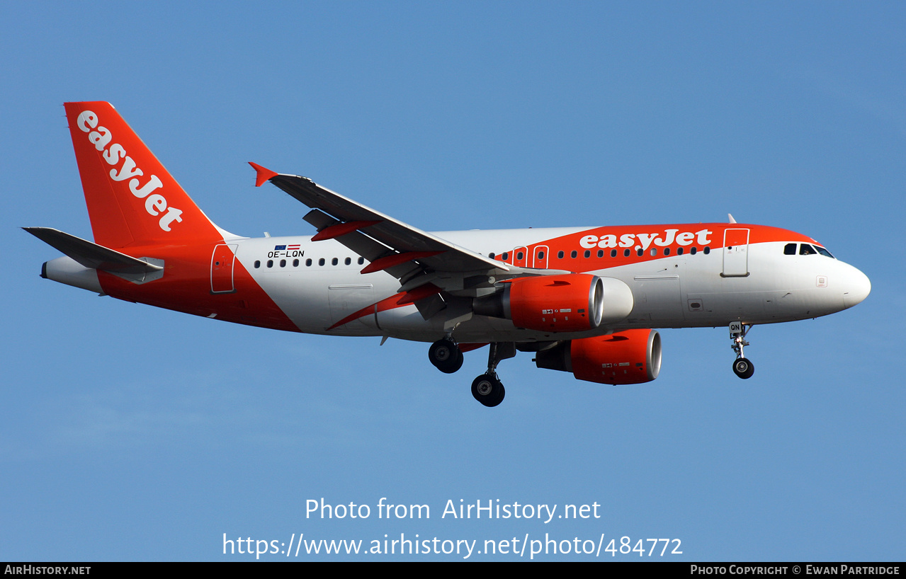 Aircraft Photo of OE-LQN | Airbus A319-111 | EasyJet | AirHistory.net #484772