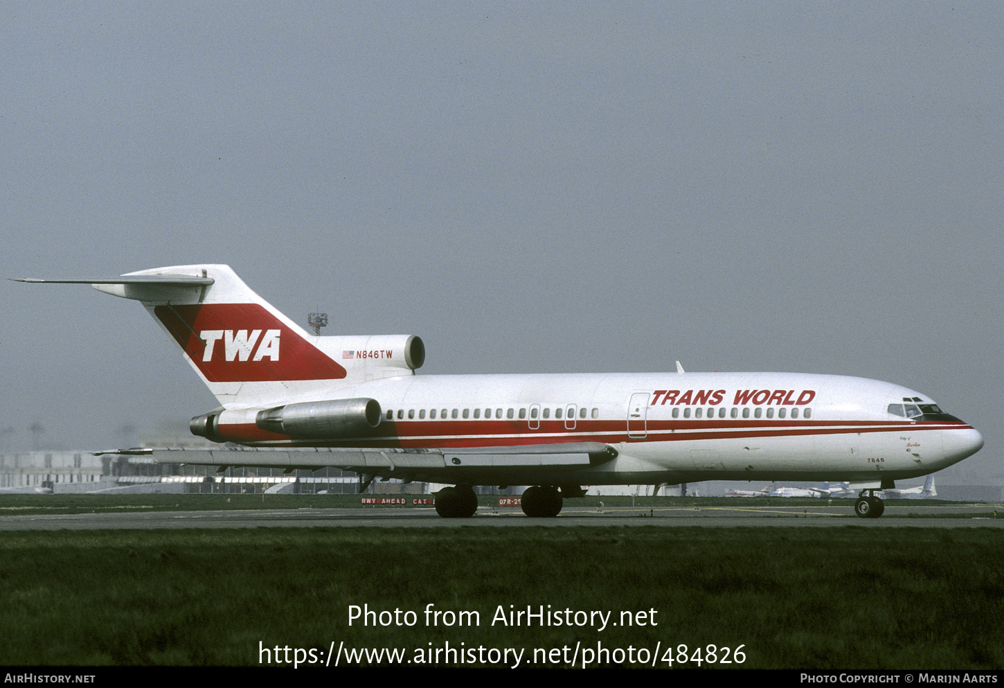 Aircraft Photo of N846TW | Boeing 727-31 | Trans World Airlines - TWA | AirHistory.net #484826