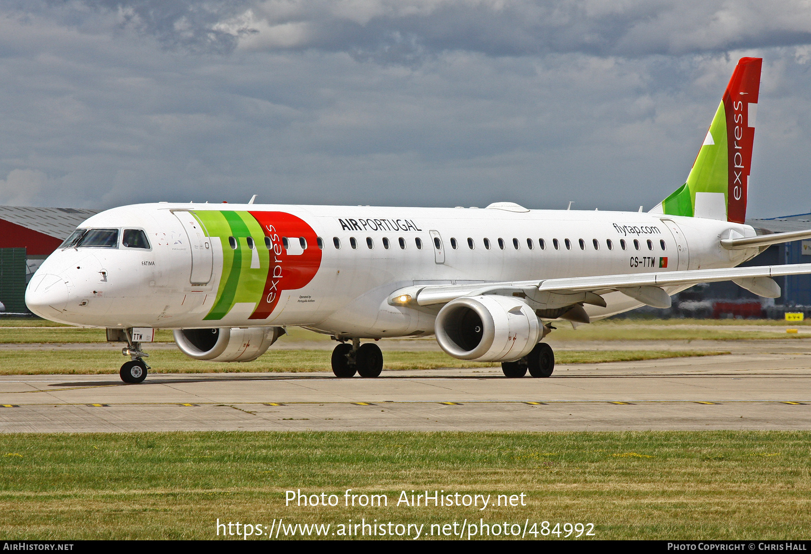 Aircraft Photo of CS-TTW | Embraer 195AR (ERJ-190-200IGW) | TAP Air Portugal Express | AirHistory.net #484992