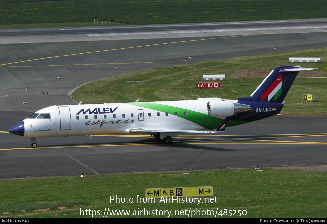 Aircraft Photo of HA-LNC | Bombardier CRJ-200ER (CL-600-2B19) | Malév Express | AirHistory.net #485250